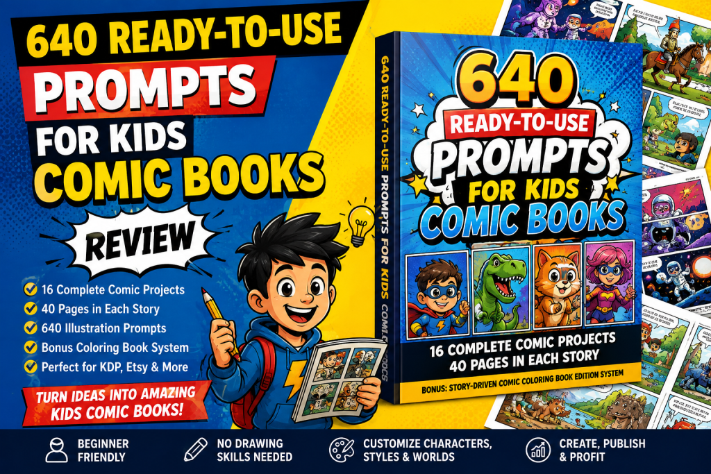 640 Ready-to-Use Prompts for Best kids comic books review