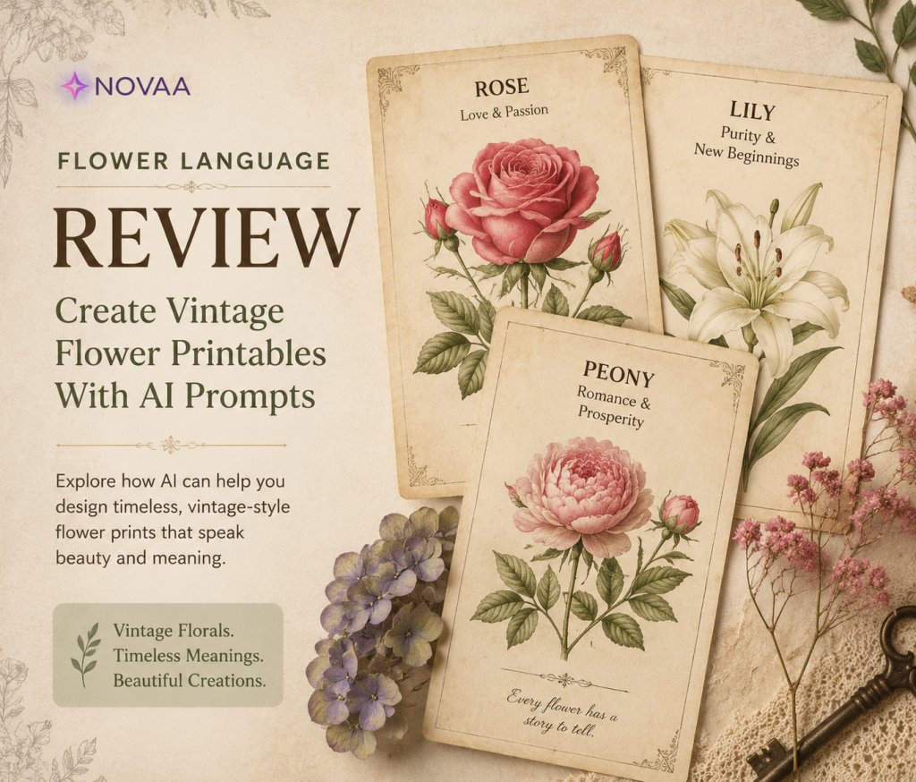 Flower Language Review Create Vintage Flower Printables With AI Prompts